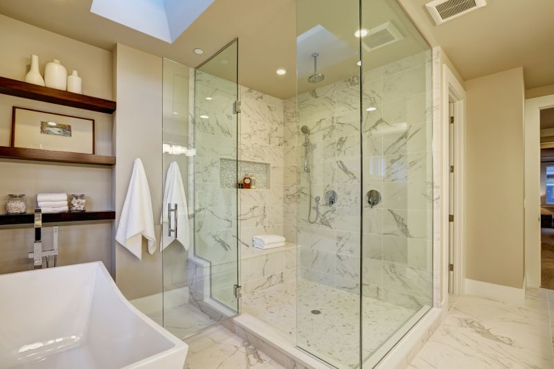 Shower with Recessed Shelving